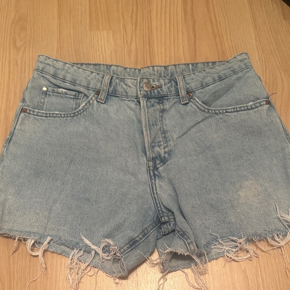 H&M Light Blue Denim Cutoff Shorts